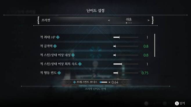 초보자들을 위한 쉬움 난이도를 지원한다