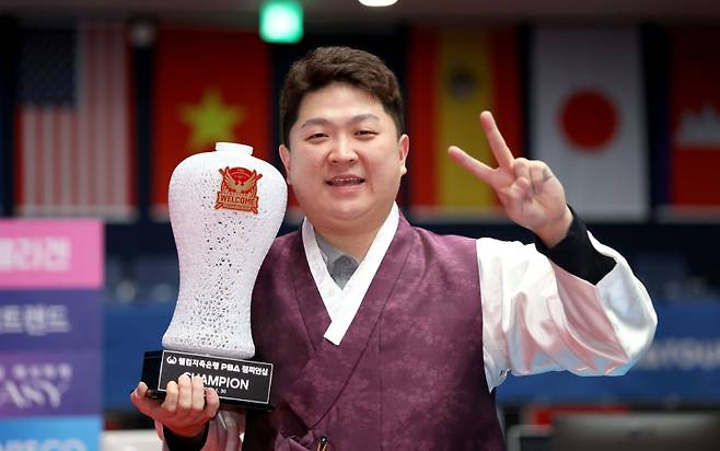 ‘디펜딩 챔피언’ 조건휘(SK렌터카)가 ‘웰컴저축은행 PBA 챔피언십’ 2연패를 달성했다. PBA 제공