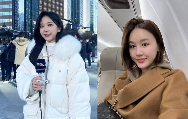 고(故) 오요안나(왼쪽)와 박은지 SNS 캡처
