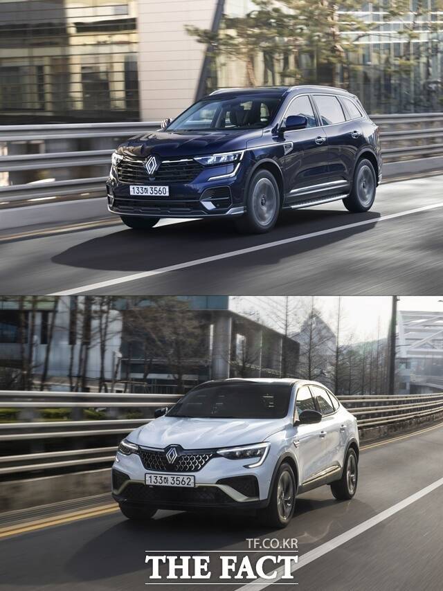 르노코리아 중형 SUV 'QM6'(위)와 쿠페형 SUV '아르카나'. /르노코리아