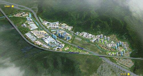 대전 안산 첨단국방산업단지 조감도. 대전시 제공