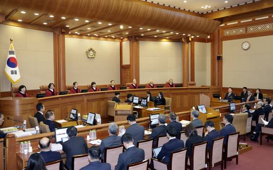 4일 서울 종로구 헌법재판소에서 윤석열 대통령 탄핵심판 5차 변론이 진행 중이다. 뉴스1