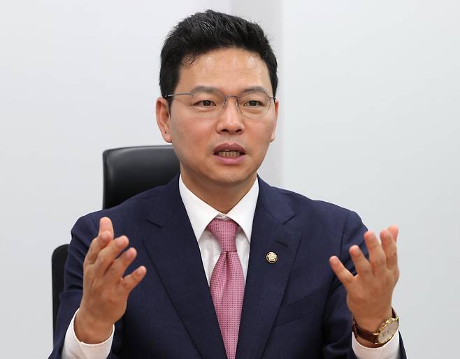 박정훈 국민의힘 의원이 한국경제신문과 인터뷰하고 있다. /사진=임대철 기자