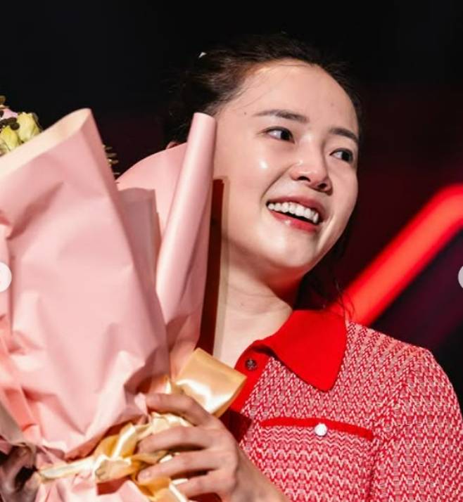 WTT 은퇴식에서 눈물을 보인 전지희. WTT 인스타그램 캡처