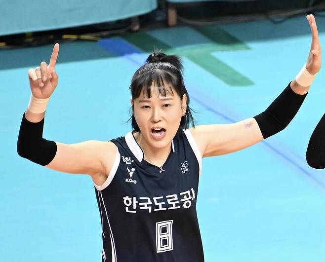 최다 출전 경기 행진 중인 한국도로공사 리베로 임명옥 [한국배구연맹 제공. 재판매 및 DB 금지]