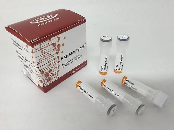 화이자 잴코리의 동반진단 제품으로 식약처 허가를 받은 HLB파나진의 파나뮤타이퍼 ROS1. ⓒHLB파나진