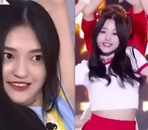 ‘프로듀스48’ 출신의 김초연(왼쪽)과 장원영. [유튜브 ‘근황올림픽’ 캡처]