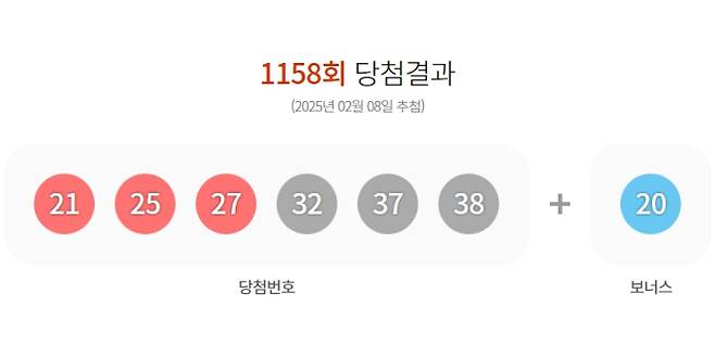 로또당첨번호조회 1158회.&nbsp;