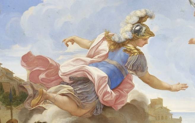 조반니 바티스타 가울리, 아킬레우스와 아가멤논 사이 분쟁(일부 확대), 1895, 캔버스에 유채, 149x222cm, 우아즈 미술관