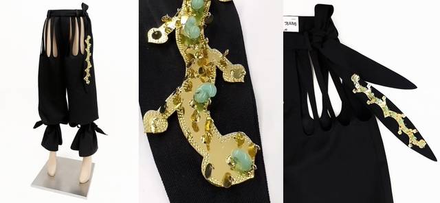 대담한 디자인으로 재해석한 ‘살창고쟁이’에 금관 모티브의 금속과 곡옥 장식을 더했다. LEJE SNS