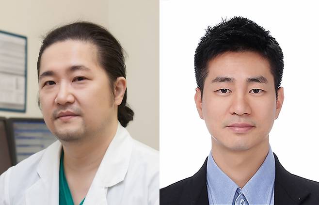 (사진 왼쪽부터) 서울아산병원 간이식·간담도외과 김기훈·김상훈 교수. /사진=서울아산병원