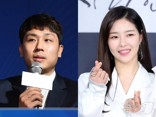 김태술 고양 소노 감독(왼쪽), 배우 박하나 / 뉴스1 DB