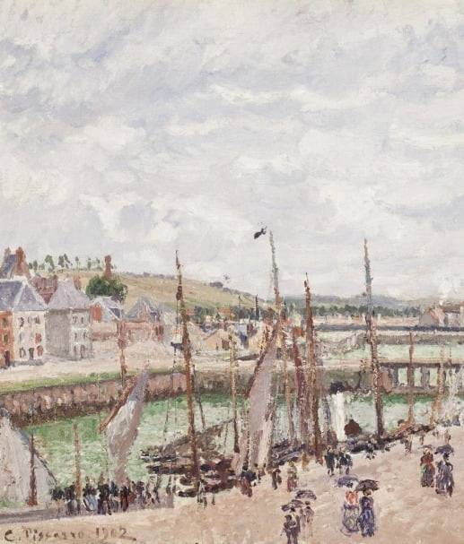 카미유 피사로, <디에프의 듀케인 분지와 베리니 분지, 흐린 날씨> 1902년, 캔버스에 유채, 52.1X64.8cm 우스터미술관