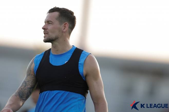 일류첸코가 수원 동계 전지훈련에 참여하고 있다. 한국프로축구연맹 제공