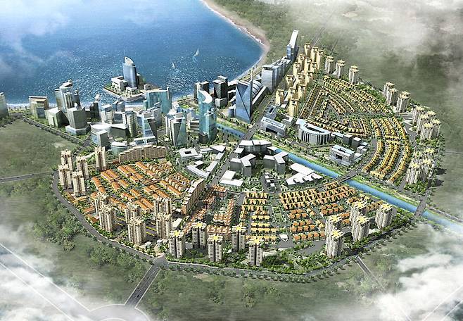 캄코시티 프로젝트 추진 당시 조감도.  매경DB