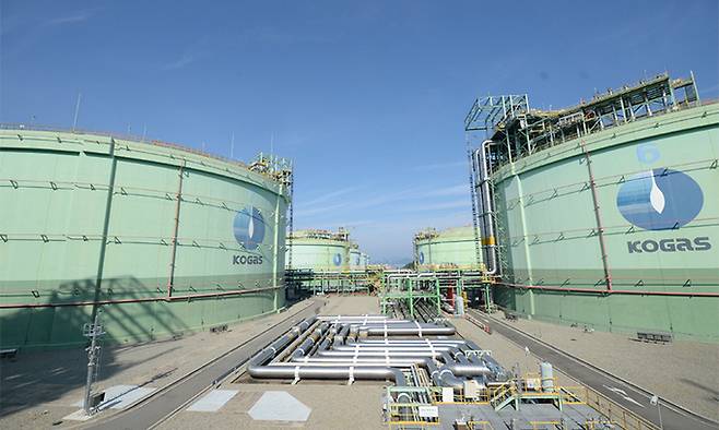 한국가스공사가 보유한 액화천연가스(LNG) 저장탱크. 한국가스공사 제공