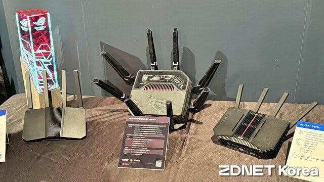 에이수스가 국내 출시한 와이파이7 유무선공유기. (사진=지디넷코리아)