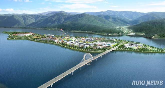 하중도 관광지 조성사업 조감도. (강원중도개발공사 제공)