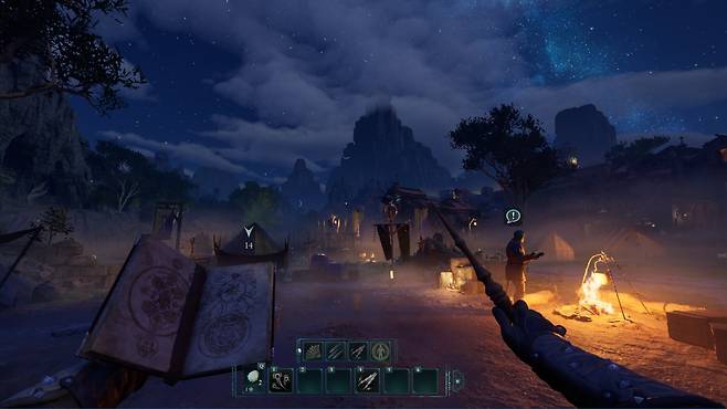 ▲ 캠프를 차릴 때만 밤이 된다