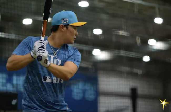 탬파베이 김하성이 타격 훈련을 하고 있다. /탬파베이 레이스 SNS