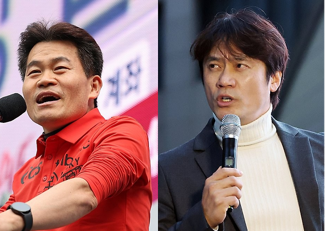 전한길 역사 강사(왼쪽), 황현필 역사 강사(오른쪽) / 사진=연합뉴스