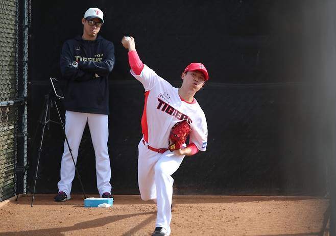 ▲ 스프링캠프 유승철 불펜 피칭 [KIA 타이거즈]