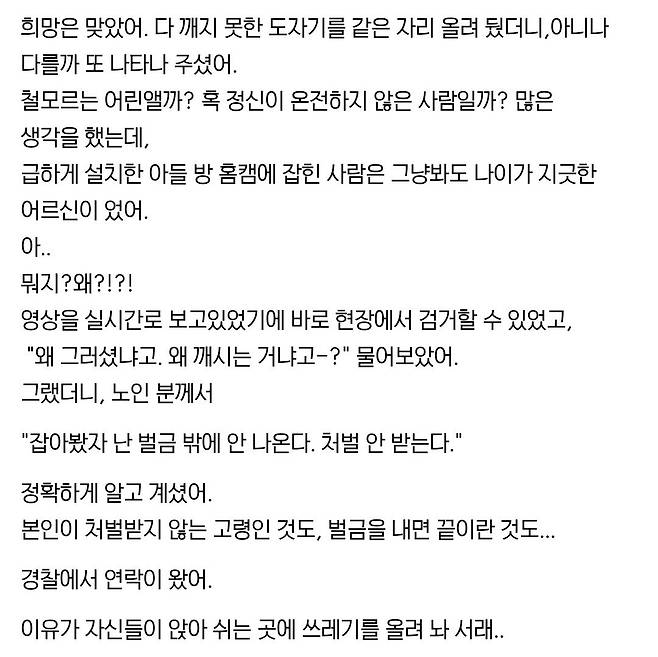 Screenshot_20250219_153103_Threads.jpeg 도예공방 앞 도자기들을 모조리 깬 범인 잡고보니...