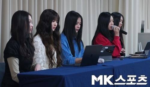 2024년 11월 28일 오후 뉴진스(NewJeans, 민지, 하니, 다니엘, 해린, 혜인)가 전속계약해지 관련 긴급 기자회견을 진행했다. 사진=사진공동취재단