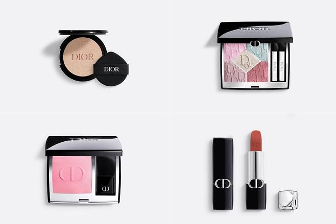 지수의 새 솔로 앨범 '아모르타주' 컨셉 이미지에 사용된 디올 뷰티 메이크업 제품들. 디올 뷰티.