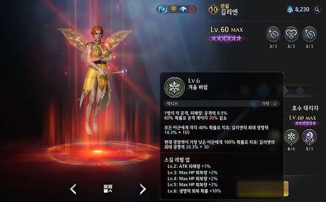 ▲ 킹아서 최강의 전문 힐러로 평가되는 길리엔