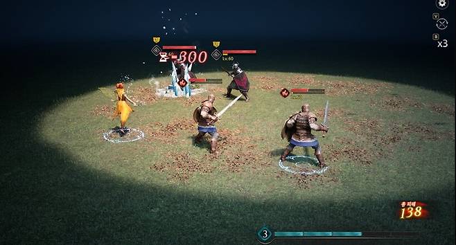 ▲ 공격 게이지를 컨트롤하여 이기적인 전투를 펼칠 수 있다