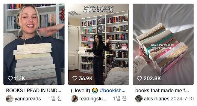 사진=틱톡 내 #BookTok 게시글 갈무리