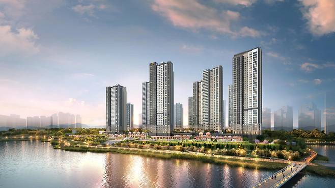 ‘e편한세상 성성호수공원’ 단지 투시도. DL이앤씨