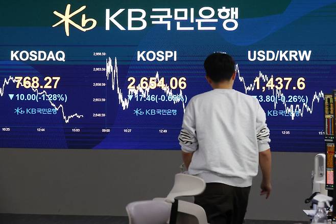 20일 오후 서울 여의도 KB국민은행 스마트딜링룸. /사진=뉴시스