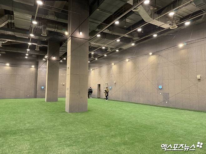 홈 실내연습장의 모습. 실내연습장 역시 라커룸과 붙어있다. 엑스포츠뉴스