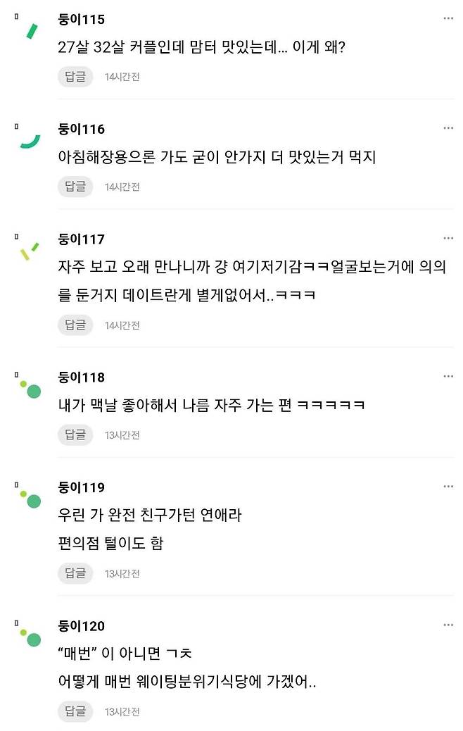 데이트할 때 맥도날드, 김밥천국 이런데 가?