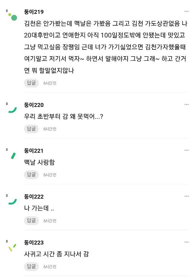 데이트할 때 맥도날드, 김밥천국 이런데 가?