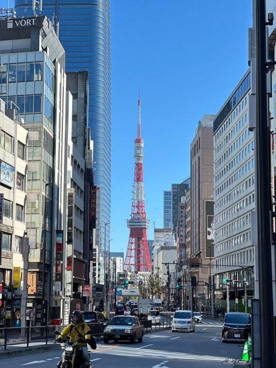 도쿄 롯본기 거리에서 본 도쿄타워. 사진=김경민 특파원