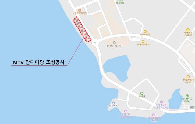 거북섬 해안 덱 연계 잔디마당 위치도. 이미지 제공 = 시흥시