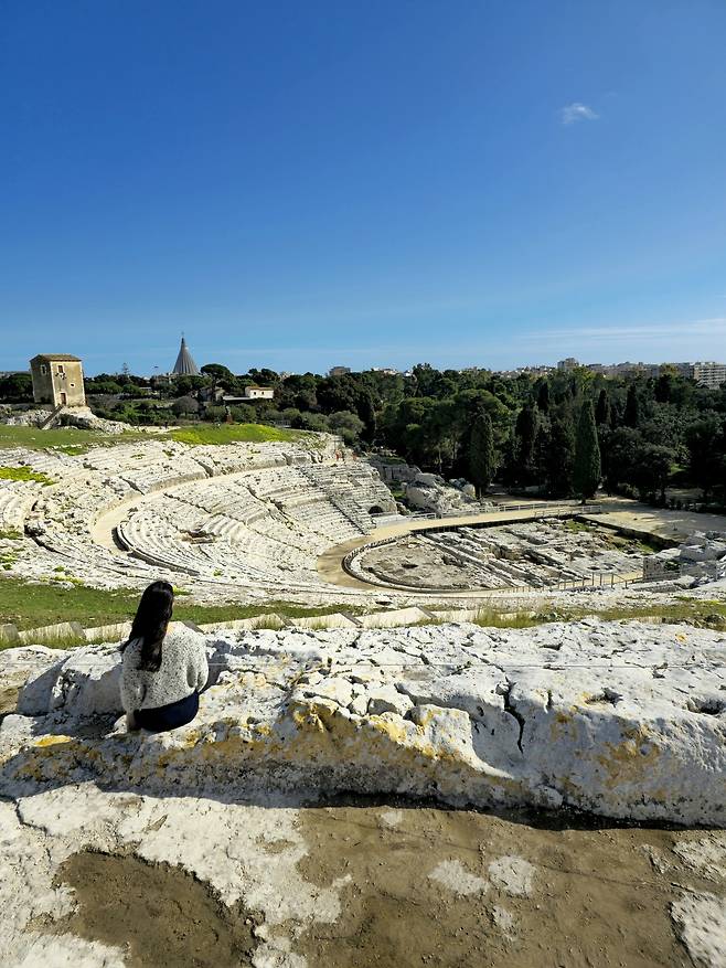 시라구사 고고학공원 그리스 극장.