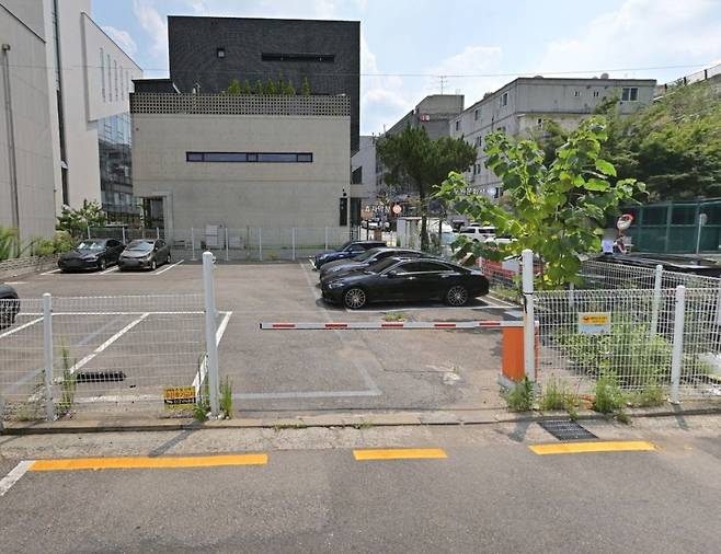 배우 신민아가 보유 중인 주차장 부지(네이버지도뷰).