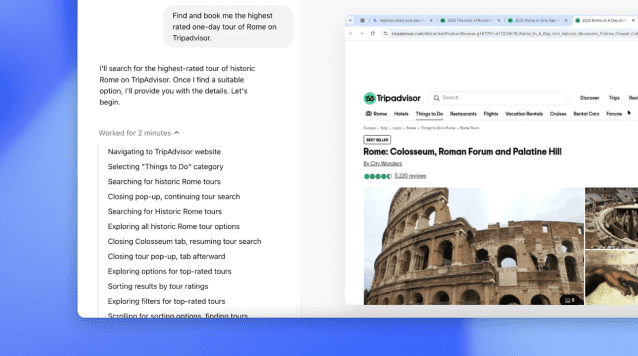 챗GPT '오퍼레이터' 사용 시연 (사진=오픈AI 블로그 캡처)