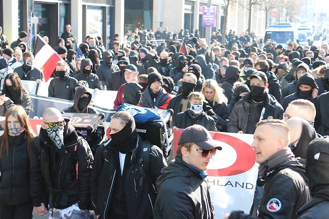 극우 시위대 [촬영 김계연]