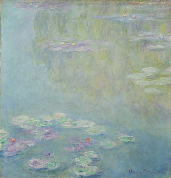 "Water Lilies (Nymphéas)" (1908) by Claude Monet [WORCESTER ART MUSEUM]