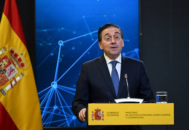 호세 마누엘 알바레스 스페인 외무장관. [AFP]