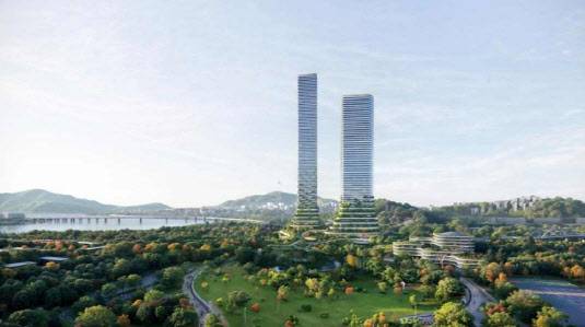 성수동 삼표부지 개발사업 조감도 (세부적 건축계획(안)은 건축 인허가 등 사업추진 과정에서 변경될 수 있음) (자료=서울시)