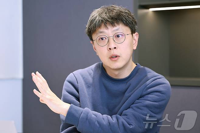 박지웅 데이원컴퍼니 의장이 20일 서울 강남구 데이원컴퍼니에서 뉴스1과 인터뷰를 하고 있다. 2025.2.20/뉴스1 ⓒ News1 민경석 기자