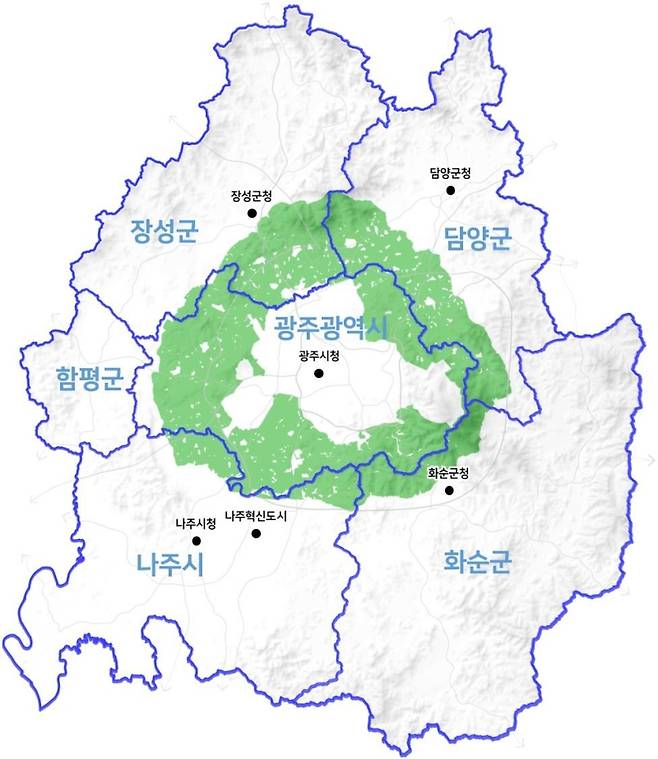 ▲ 광주권 개발제한구역 현황 [전라남도]&nbsp;