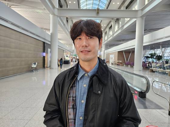 지난 25일 일본 미야자키 출국길에서 만난 김재호. 지난해를 끝으로 현역에서 은퇴한 김재호는 올 시즌 SPOTV 해설위원으로 팬들을 만난다. 인천=고봉준 기자
