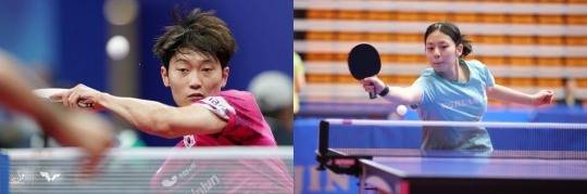 조대성(왼쪽)과 박가현의 경기 장면. 사진[연합뉴스]